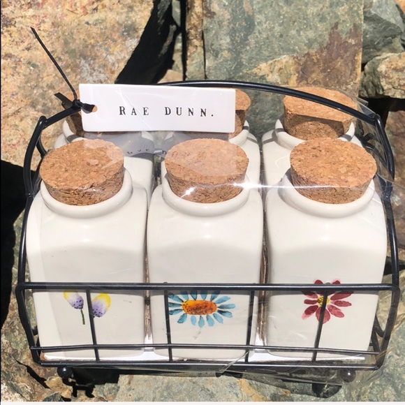 Rae Dunn🌻WaterColor Set of 6 Spice Jars🌻 - Picture 8 of 8